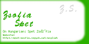 zsofia spet business card